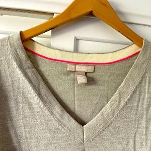 Banana Republic Extra Fine Merino Wool Gray Sweater